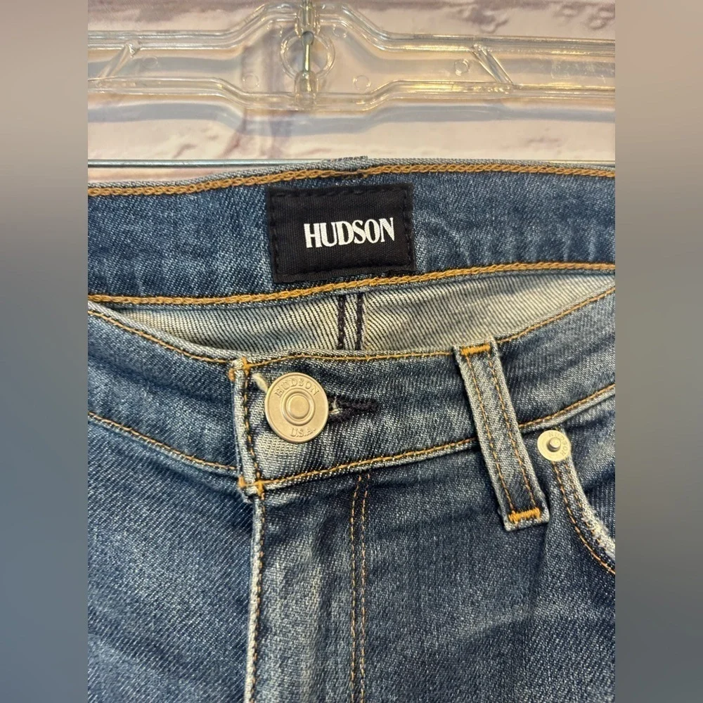Hudson High Waist Barbara Super Skinny 10 Front Rise Cut Off Jeans Size 30 - Picture 4 of 6